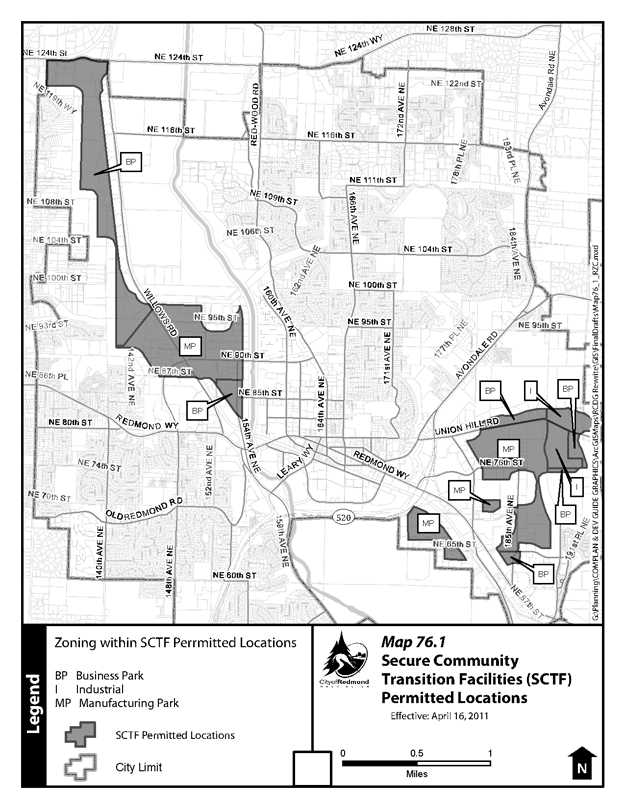 Map 76.1 Secure Community Transition Facilities Map
